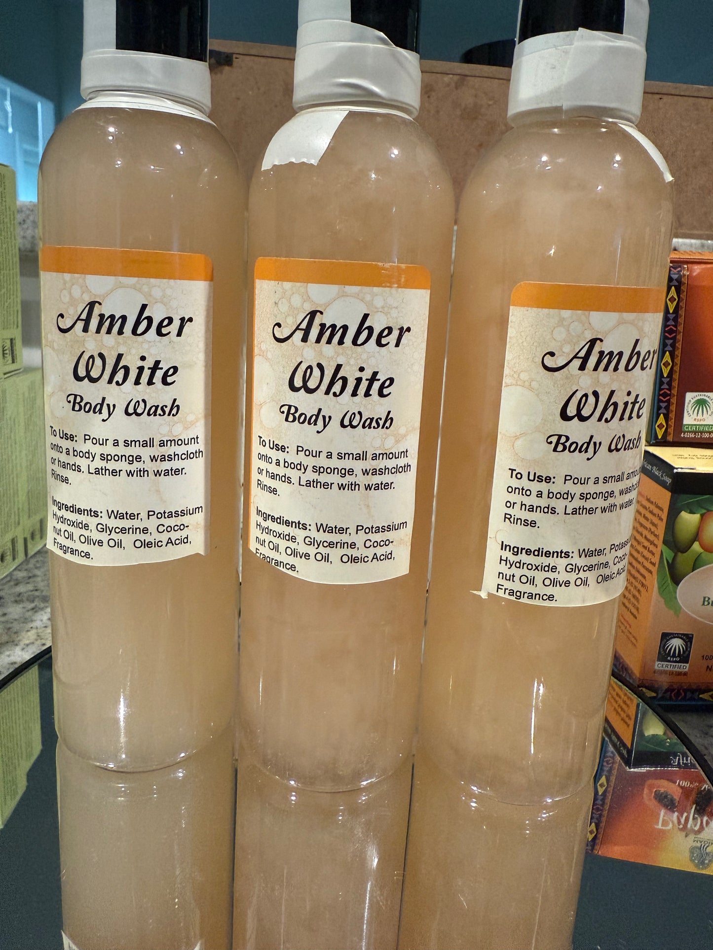 Amber White Body Wash
